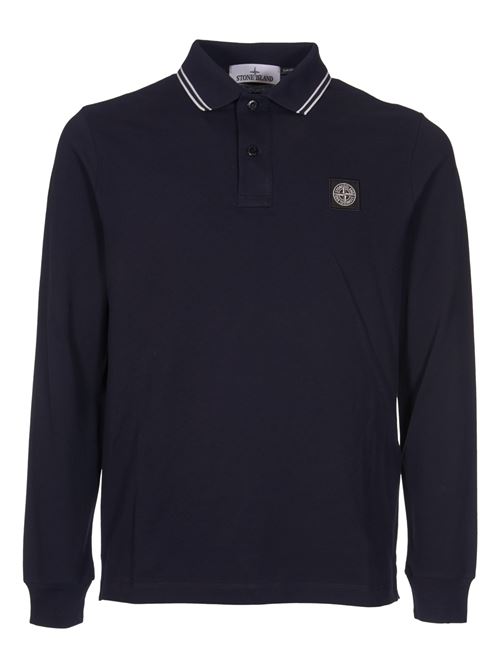 Long-sleeved polo shirt with slim fit STONE ISLAND | 81152SL18A0020